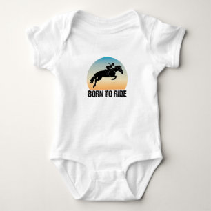 Född att rida - Ridande tjej Ryttare T Shirt