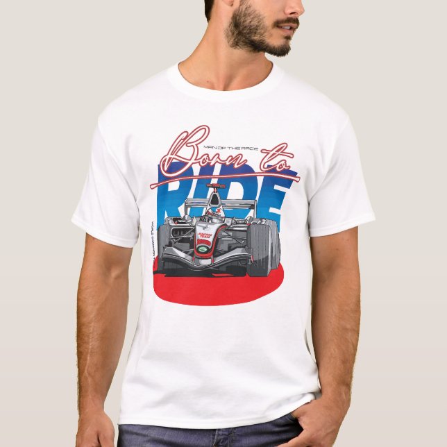 Född att rida t shirt (Framsida)