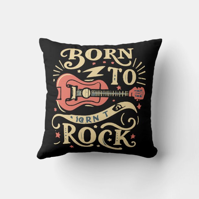 född att rocka elgitarr kudde (Baksida)