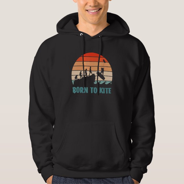Född Att Segla Draksegel Draksurfing Evolution Hoodie (Framsida)