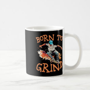 Född Att Slipa Dynamisk Skateboardåkning  Kaffemugg