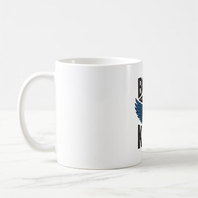 Född Att Sparka Vintage Fotbollströja Design_1 Kaffemugg (Vänster)