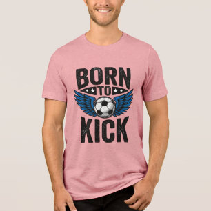 Född Att Sparka Vintage Fotbollströja Design_1 T Shirt