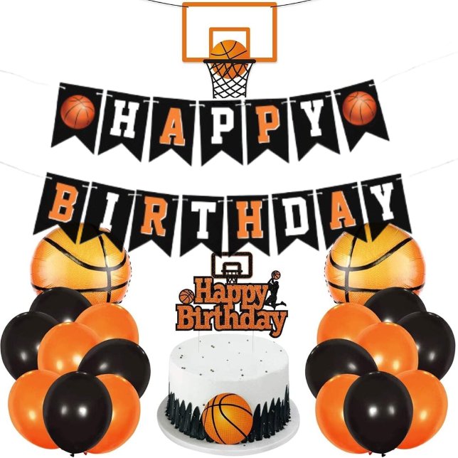 Född att spela basketboll sport födelsedag vimplar (Born To Ball Basketball Sports Birthday Bunting Flags)