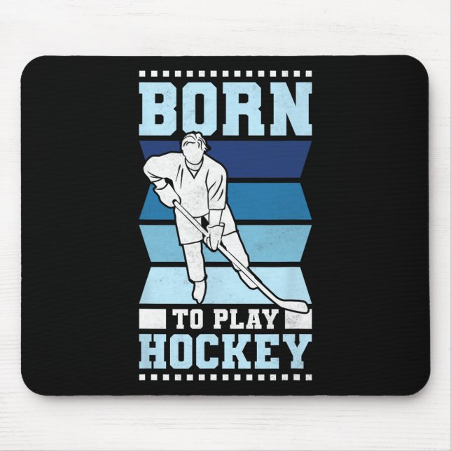Född Att Spela Hockey  Musmatta (Framsidan)