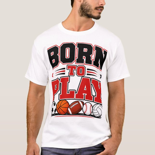 Född att spela t shirt (Framsida)