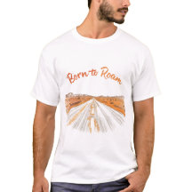Född att ströva 🛣️ | Vintage-väg-resa T-shirt