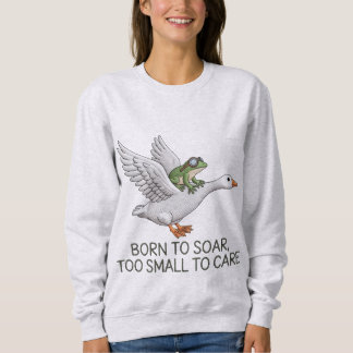 Född att sväva Rolig groda Flygande gås Illustrati T Shirt