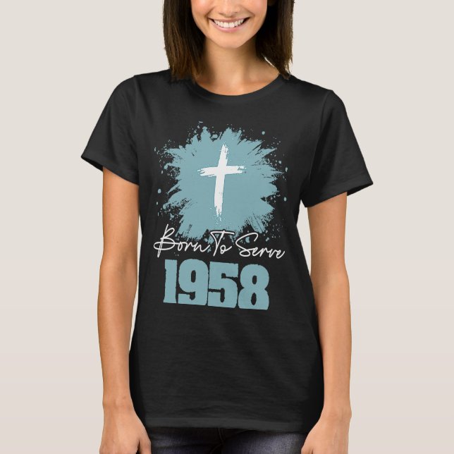 Född att tjäna 1958 t shirt (Framsida)