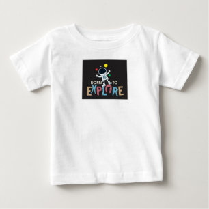 Född att Utforska I Söt Astronut Äventyrs T-Shir T Shirt