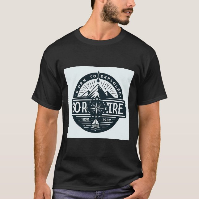 Född att utforska t shirt (Framsida)
