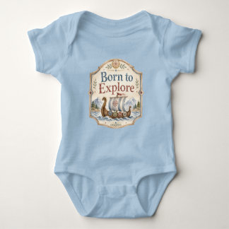 Född att utforska Viking Baby Nursery T Shirt