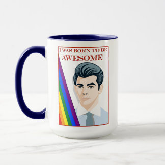 Född att vara fantastisk Retro Vintage Ung man Man Mugg