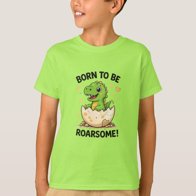 Född att vara ruskig Dino T Shirt (Framsida)