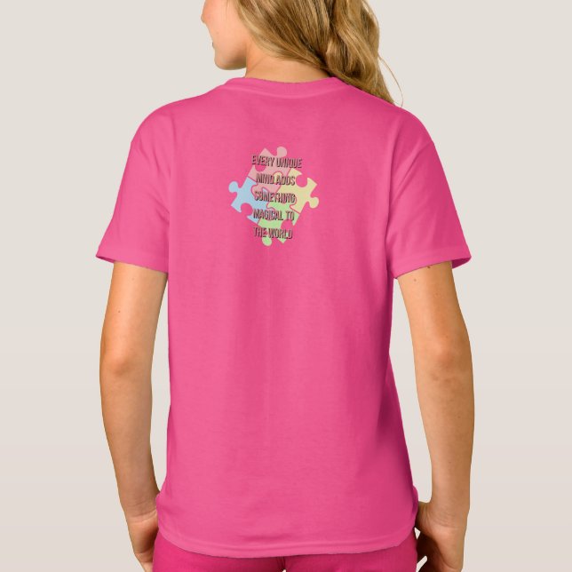 Född att vara unik – Söt drakdubbel  T Shirt (Baksida)