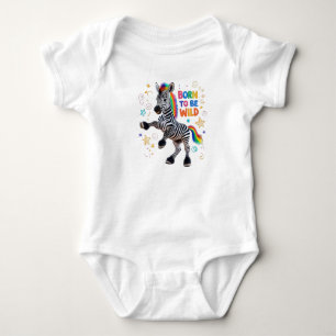 Född att vara vild Baby-Zebra-outfit T Shirt