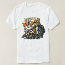 Född att vara vild...Rolig Tiger Motorcykel Grafik