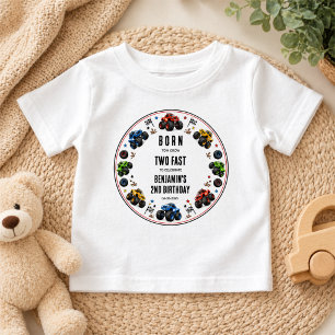 Född att växa Två snabba monstertruckar 2-årsdag T Shirt