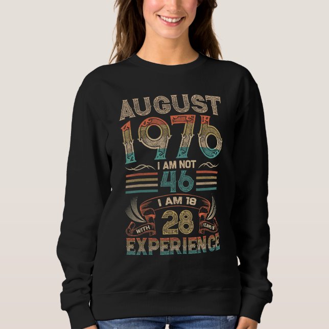 Född augusti 1976 46:e födelsedagen 1976 46 år t shirt (Framsida)