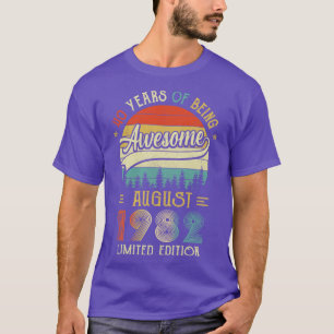 Född augusti 1982 40:e födelsedagen 1982 40 år t shirt