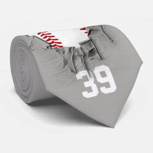 Född Baseball (mörk/personlig) Neck Tie Slips