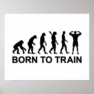Född Bodybuilding för evolution att utbilda Poster