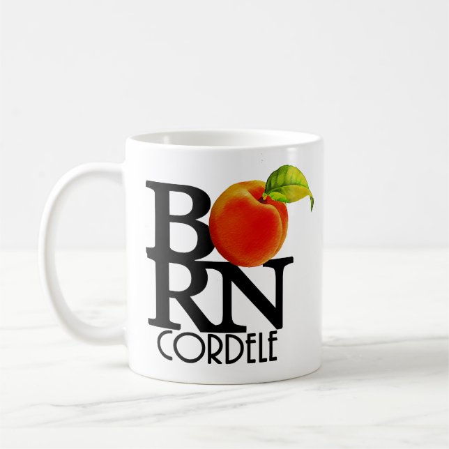Född Cordele Georgia 11oz Kaffemugg (Vänster)