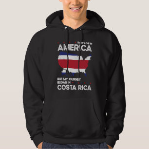 Född costaricansk Costa Rica amerikansk USA medbor Hoodie