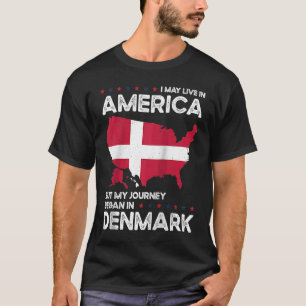 Född dansk Danmark Amerikan USA Medborgarskap Ragl T Shirt