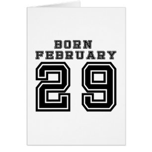 Född den 29 februari hälsningskort
