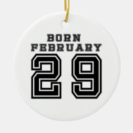 Född den 29 februari julgransprydnad keramik