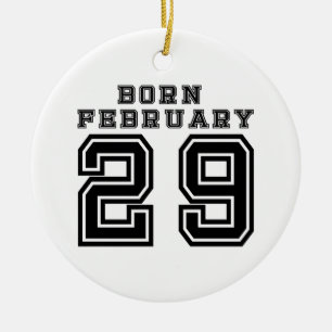 Född den 29 februari julgransprydnad keramik
