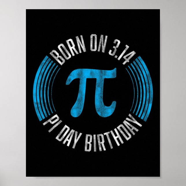 Född den 3.14 pi Dag 14:e födelsedagen Poster (Framsidan)