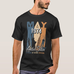 Född den 48 maj 1974, 1974, 48 år t shirt
