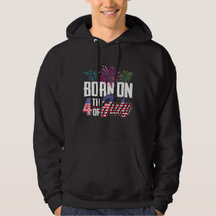 Född den 4 juli 4 juli Åldag Pa Hoodie