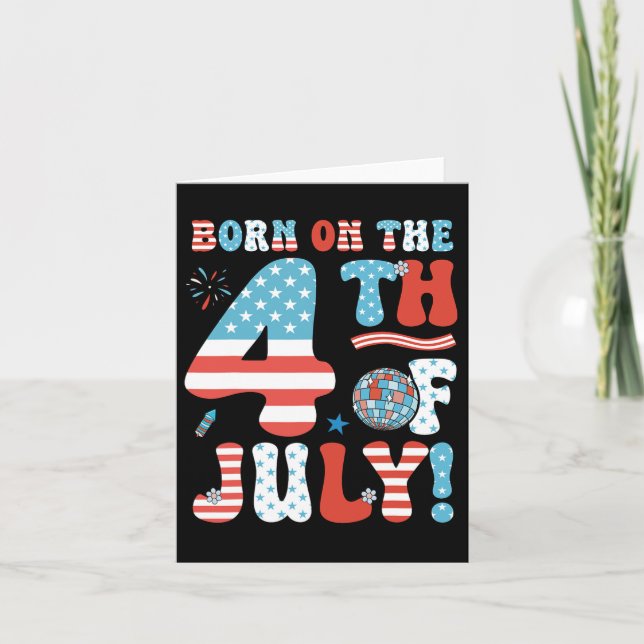 Född den 4 juli 4 juli Åldag Pa Kort (Framsida)