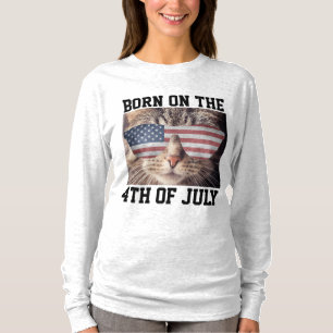 FÖDD DEN 4 JULI CAT T-SHIRTS