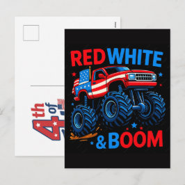 Född den 4 juli en patriotisk firande helg vykort