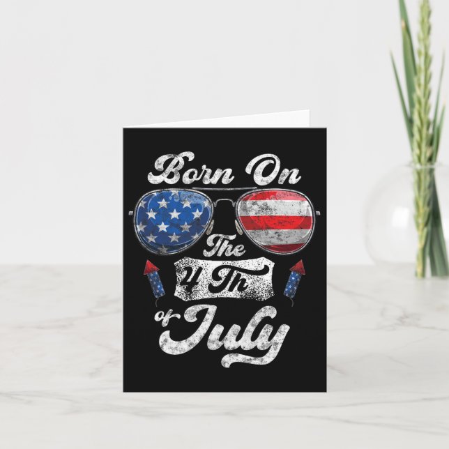 Född den 4 juli Independence day Kort (Framsida)