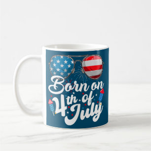 Född den 4 juli, Sunglass Fireworks Kaffemugg