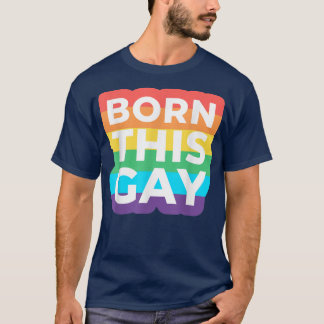 Född den här Gay pride-månaden Rainbow Flagga LGBT T Shirt