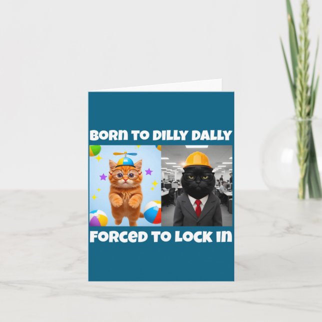 Född Dilla Dally Tvingad Låskonstruktion Kort (Framsida)