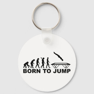 Född evolution att hoppa trampolinen nyckelring