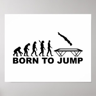 Född evolution att hoppa trampolinen poster