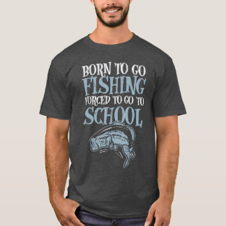 Född fiske Forcedo skola Rolig Abborre Fisk Fiskar T Shirt