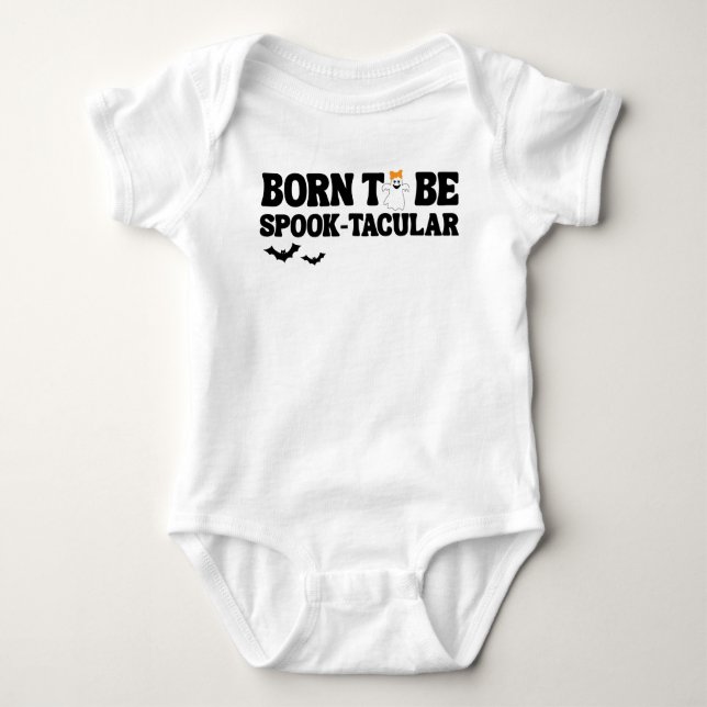 Född för att bli dekoktaculär halloween-babystötar t shirt (Framsida)
