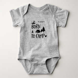 Född för att campa Personlig T Shirt