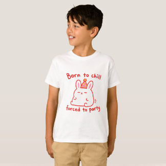 Född För Att Chilla Party Kanin T Shirt