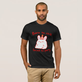 Född För Att Chilla Party Kanin T Shirt