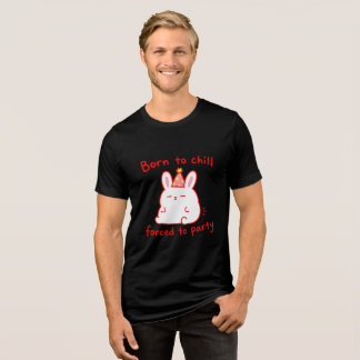 Född För Att Chilla Party Kanin T Shirt